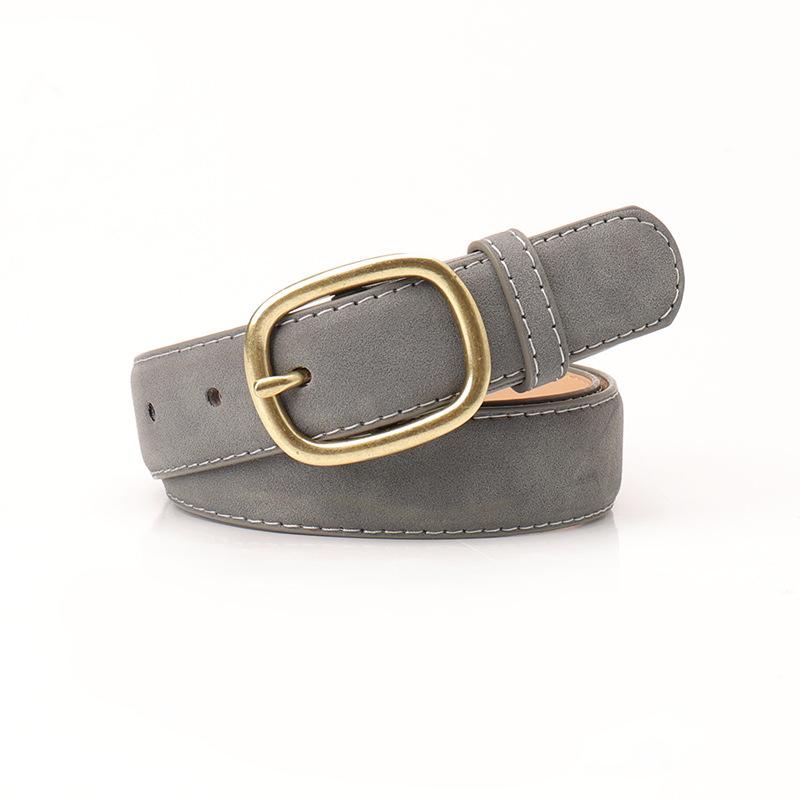 New Fashion Retro Women's Belt, Korean-style Trendy Antique Copper Pin Buckle Belt, Versatile Women's Jeans Belt