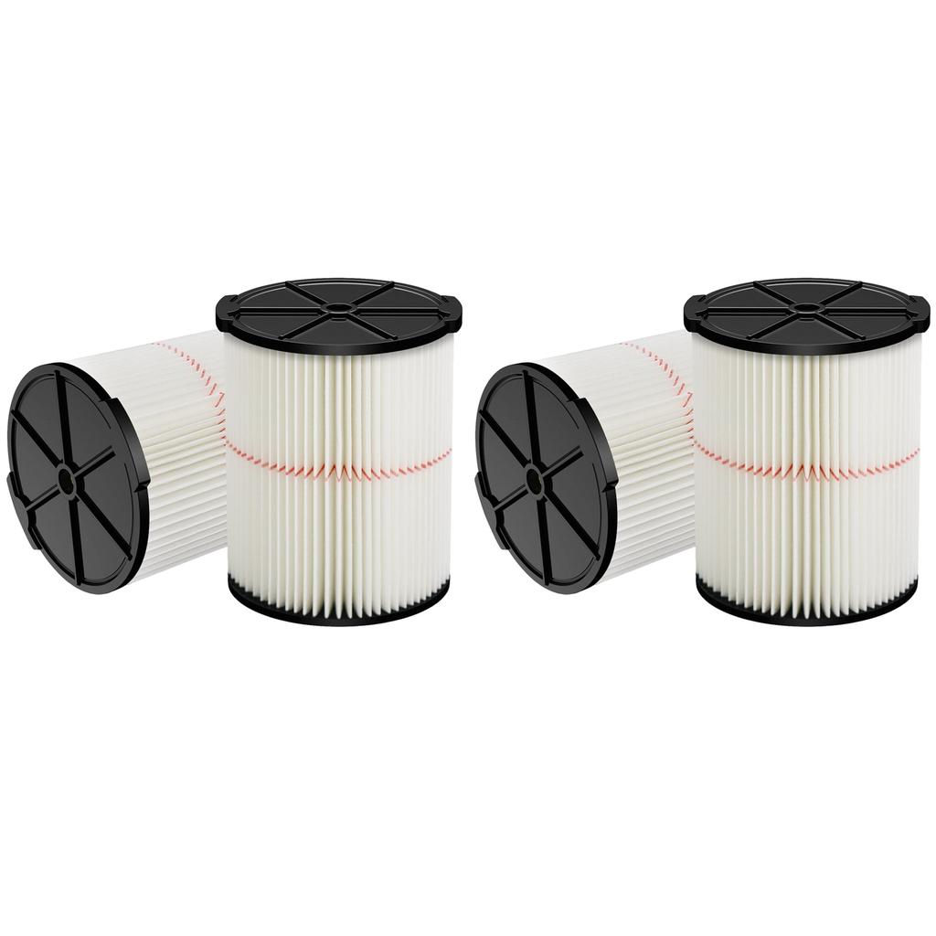 BAAJ-4X Replacement Cartridge Filter For 9-38754 Red Stripe General Purpose Wet Dry Vac 5 To 20 Gallon Shop Vacuums