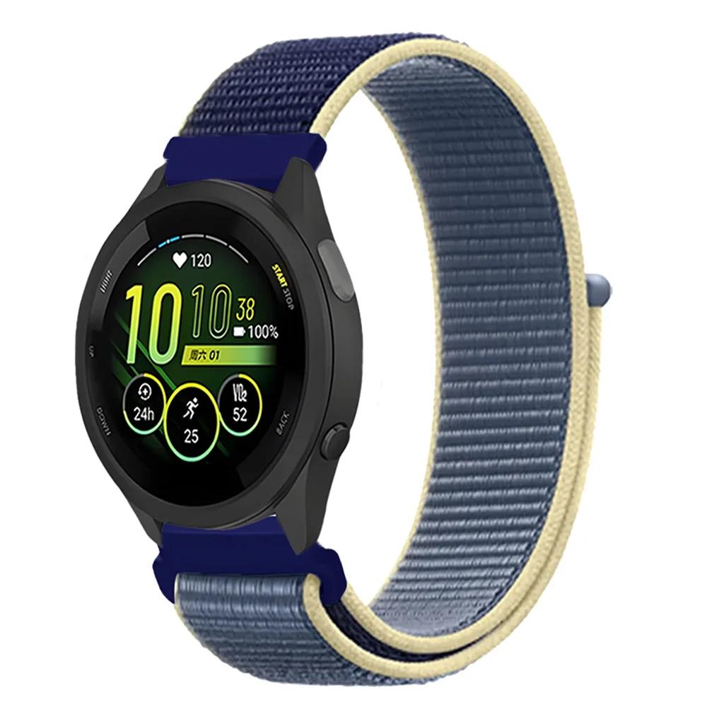 20mm 22mm Pletený nylonový smyčkový řemínek pro Garmin Forerunner 165 55 965 265 255 955 Venu 3 Náramek pro Garmin Active/Vivoactive 5
