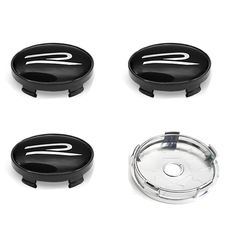 For VW VOLKSWAGEN New 4Pcs VW Hub Caps 56mm 60mm Car Wheel Center Wheel Caps Stickers For Volkswagen R Golf 4 Motion GTI Polo To