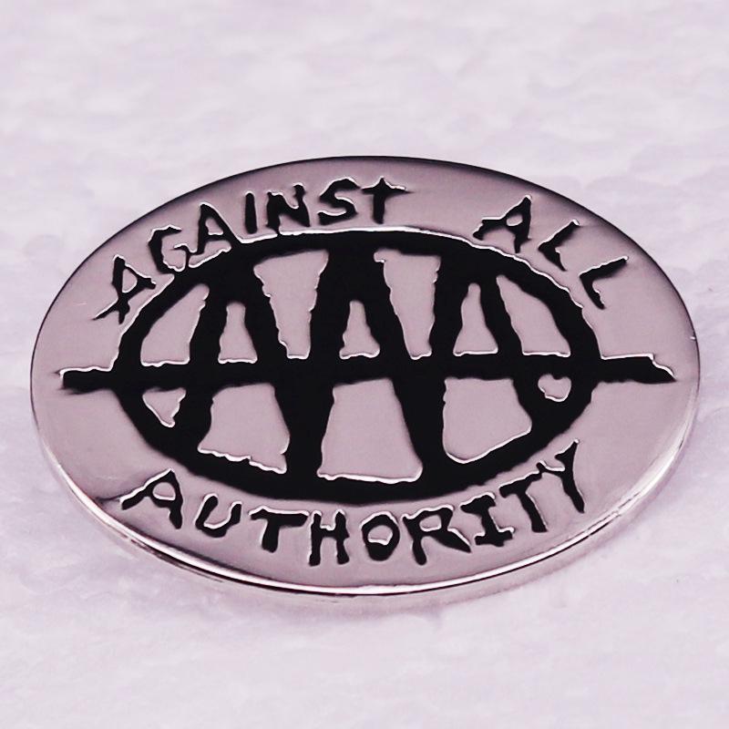 Oppose All Power Punk Rock Band Badge Brooch Music Gift