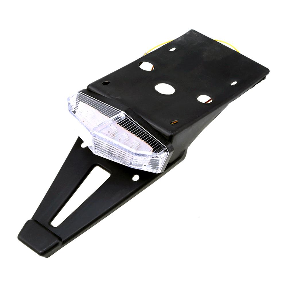 Universal 12V Motorcycle LED Tail Light Rear Fender Stop Brake Lights License Plate Light Bracket Holder For Dirt Bike Motorbike
