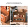Solid Wood Multi-Layer Desktop Organizer: Office Desk & Cosmetics Storage Rack for Clutter-Free Spaces
