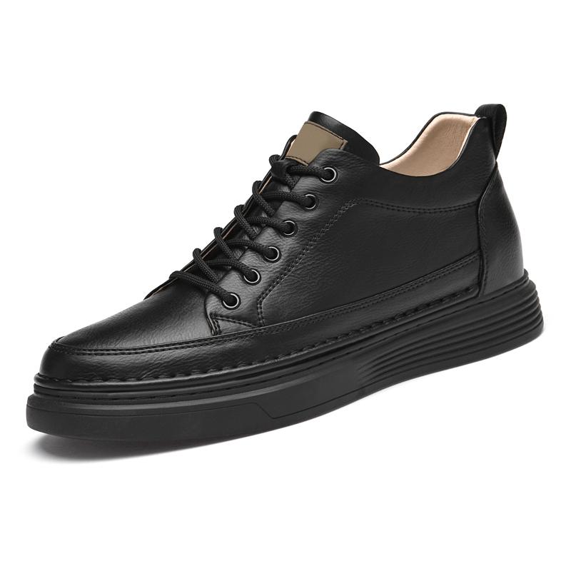 Men Leather Heightening Shoes Fashion Elevator