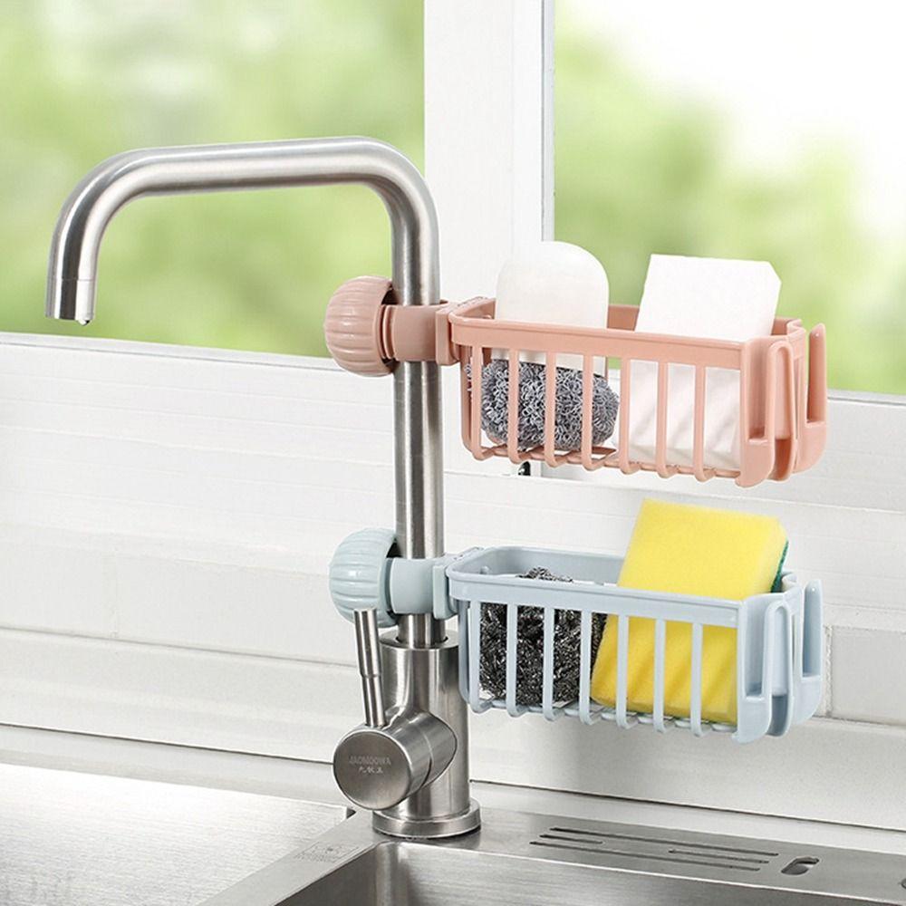 Kitchen Bathroom Accessories Towel Soap Shelf Faucet Holder Faucet Storage Rack Sponge Bracket