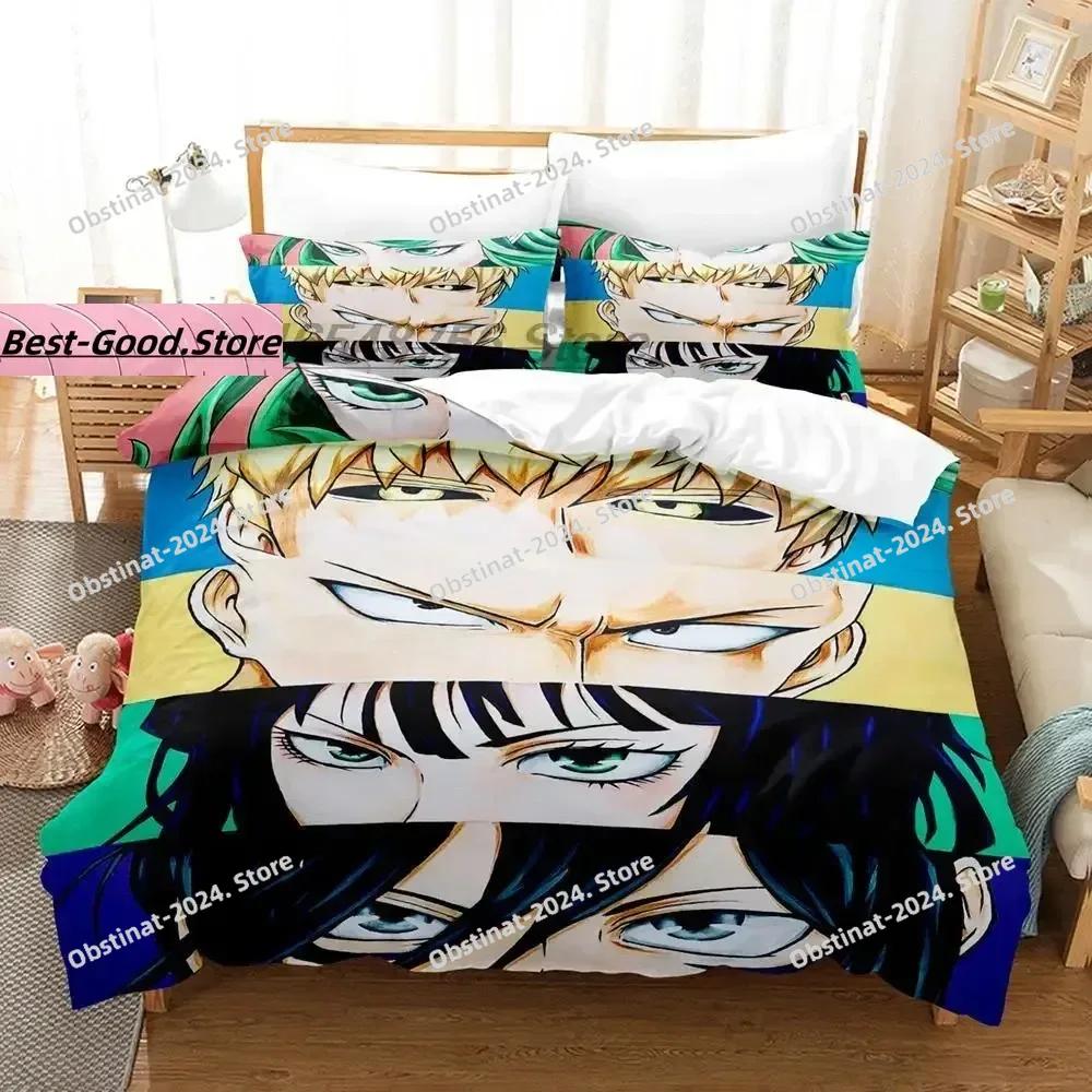 One Punch Man Sängkläder Set Enkelt Twin Full Queen King Size Sängset Aldult Barn Sovrum Påslakanset 3D Anime lakan set