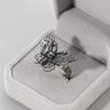 Moth Butterfly Open Ring Adjustable Size Finger Ring Jewelry