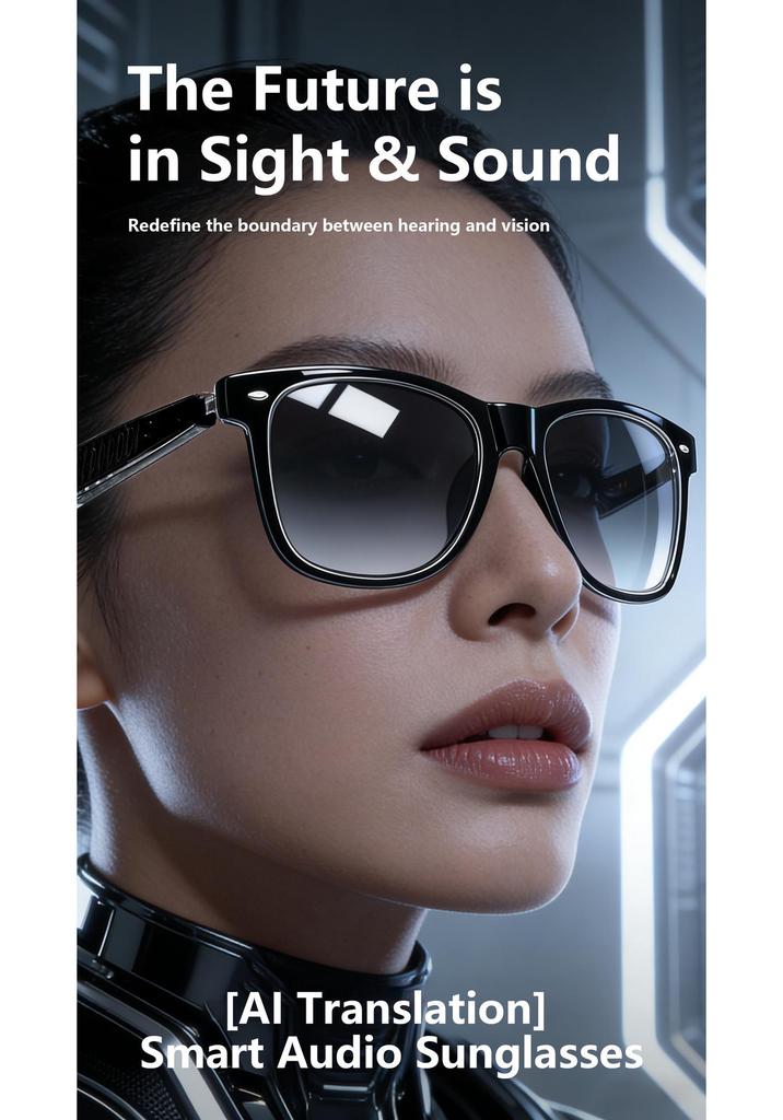 F60 Smart Bluetooth Glasses: AI Translation & Anti-Blue Light, Supports 100+ Languages