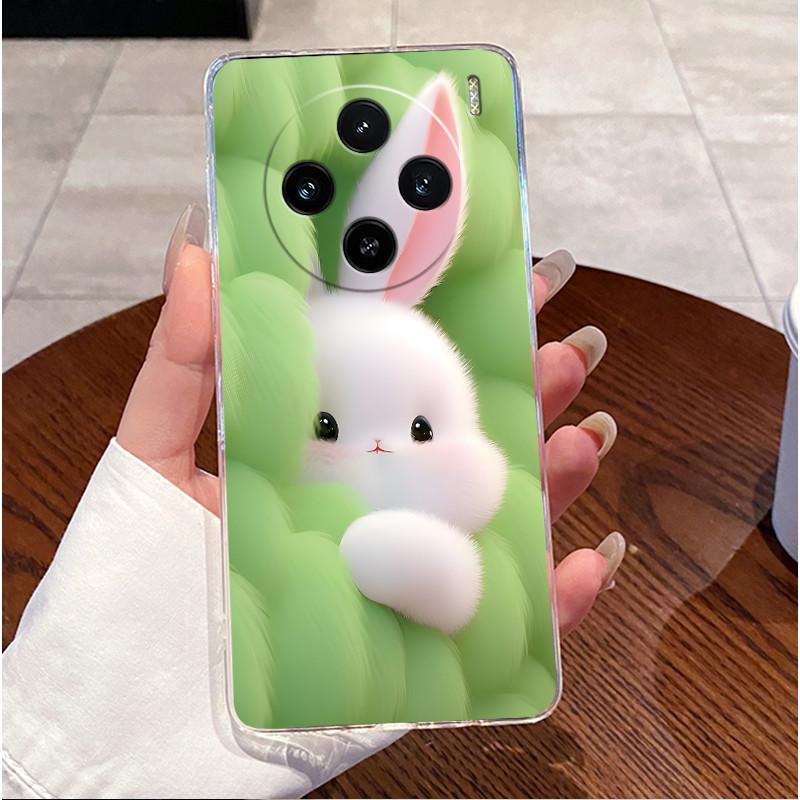 Case For Vivo X100 Transparent TPU Soft Cover For Vivo X100 Pro/X100s Pro Cute Little Panda Pattern Shockproof Couple Shell