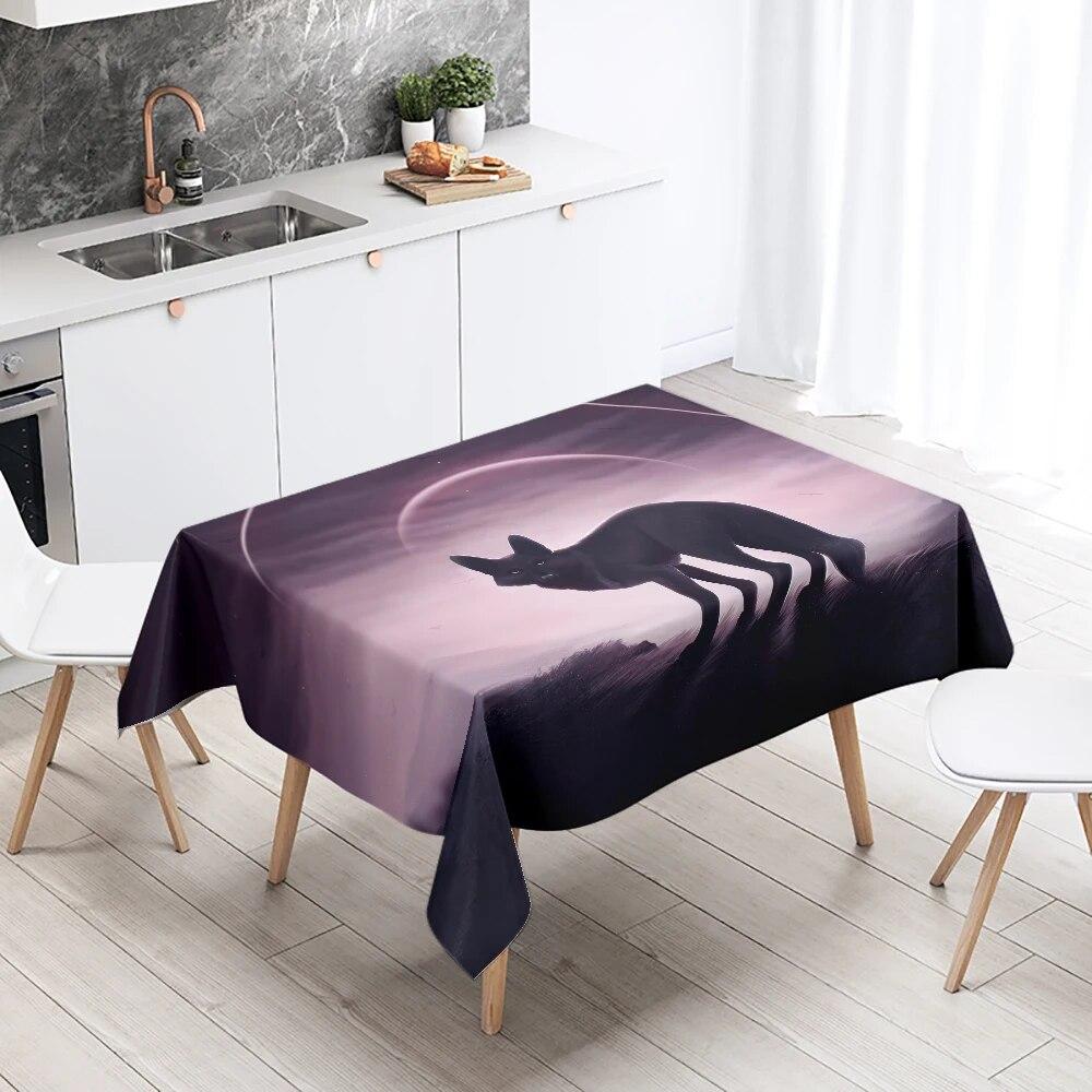 Cute Fox Tablecloth Party Restaurant Table Decoration Waterproof Rectangular  Kawaii New Home Kitchen