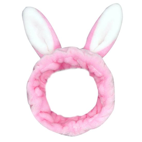 Lovely Women Girls Rabbit Ears Hair Band Shower Facial Cleaning Makeup Headband