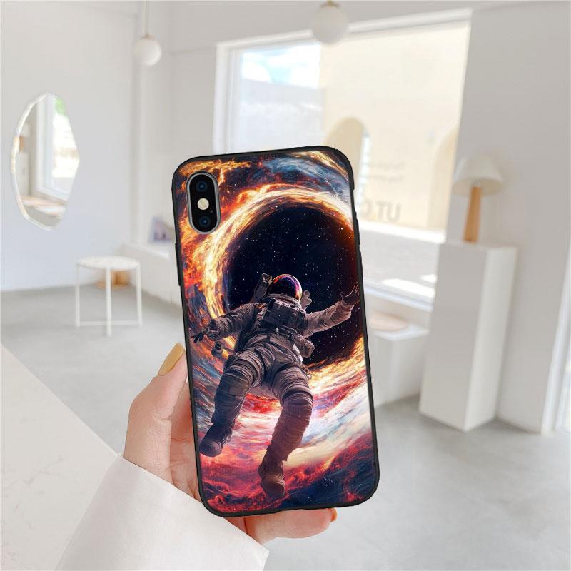 PP7 Astronaut Space Moon Soft Shell Phone Case for OPPO A3 Pro A72 A74 A76 A77 A77S A78 A79 A94 A95 A18 A40M A58