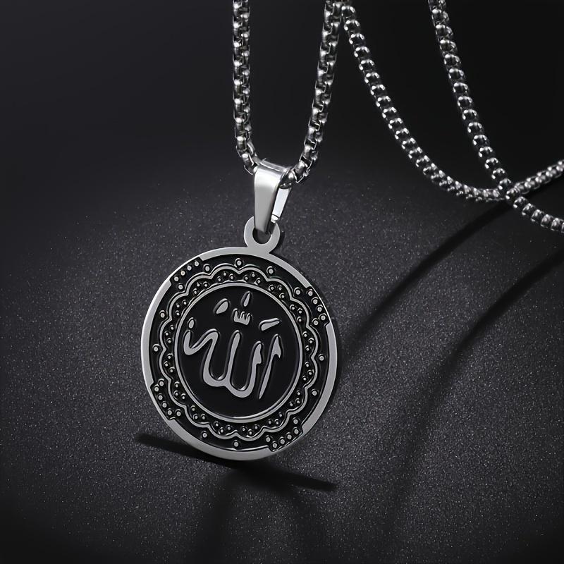 Retro Octagonal Star Navigation Compass Cross Pendant Necklace for Men's Fashion Personality Charm Motorcycle Rider Accessories Line up Gift