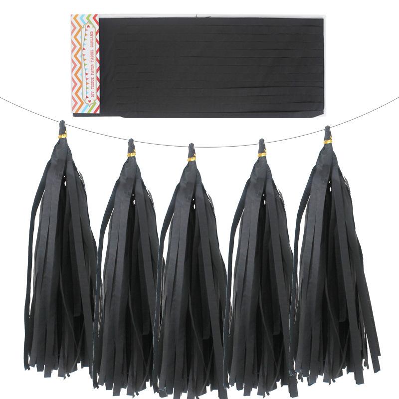 5pcs/lot Mixed DIY Tissue Paper Tassel Garland for Wedding Kids Birthday Party Decorations Baby Shower Favors Supplies