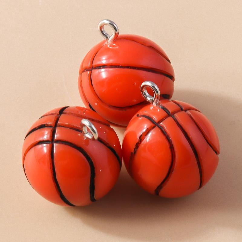 10pcs Resin Mini 3D Football Basketball Charms Pendants for Jewelry Making Necklaces Earrings Bracelet DIY Accessories Supplies