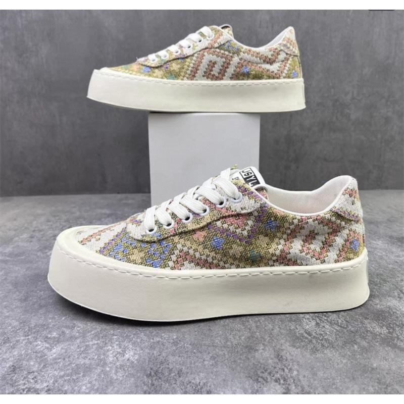 

Весенние новые мужские низкие парусиновые туфли на толстой подошве, слипоны на одной педали, мужские туфли для вождения, прямая трансляция в Douyin 44