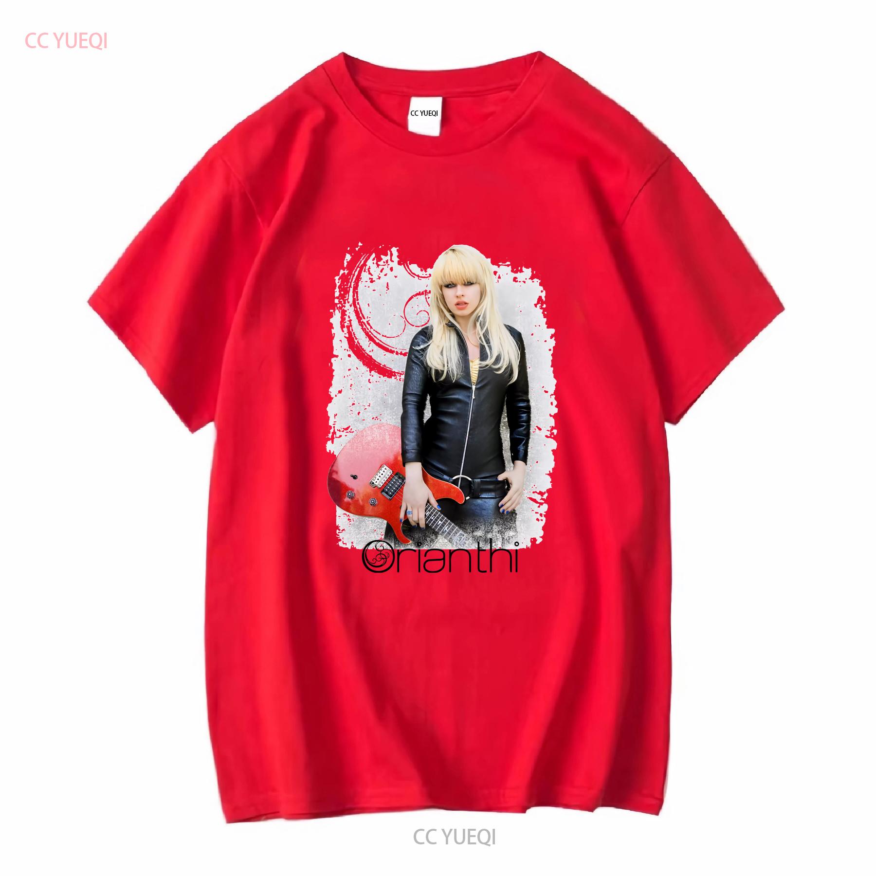 Orianthi Leather Strings T Shirt long sleeves vintage Washed streetwear Slightly Stretched Stylish graphic S
