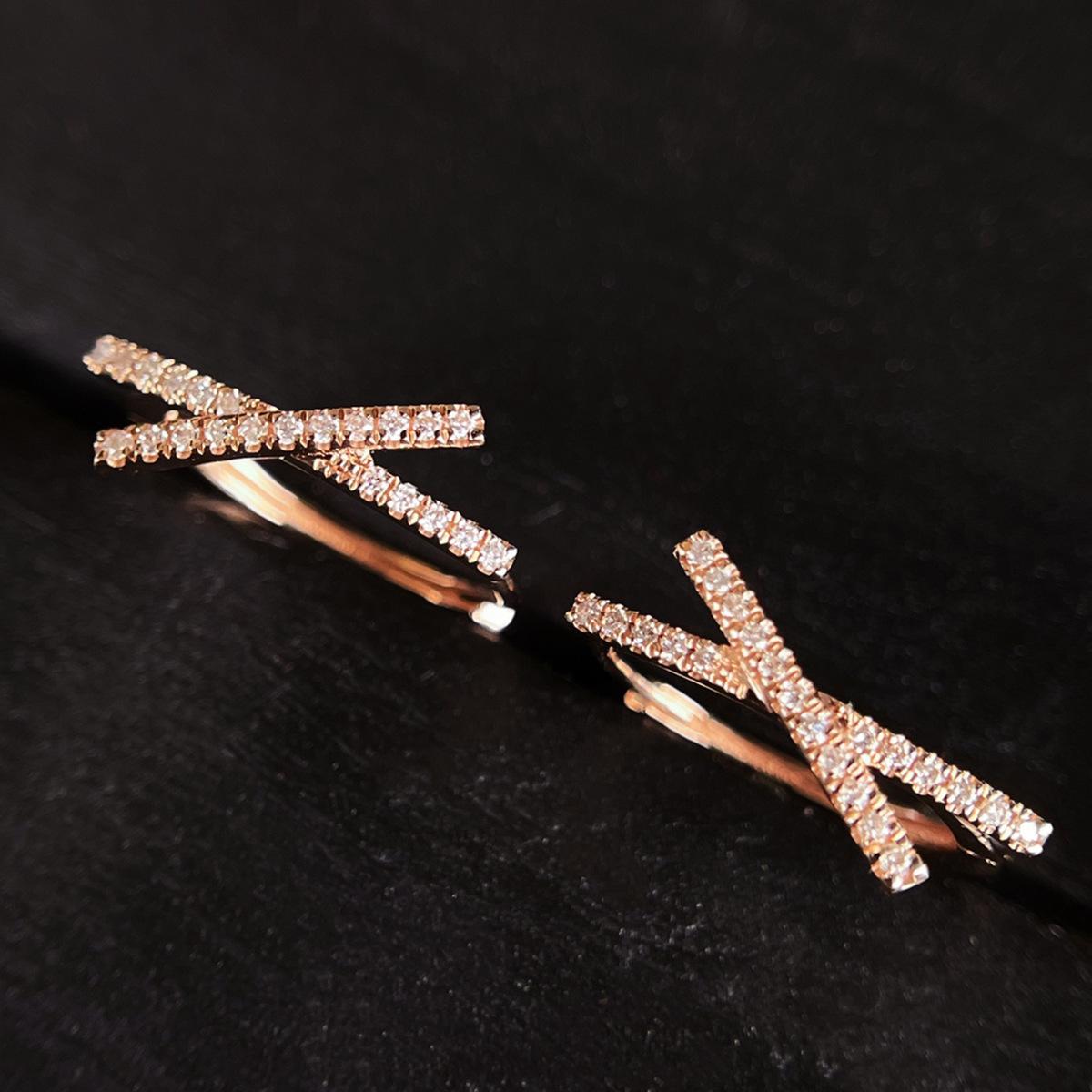 

Red Elk s925 Sterling Silver 18k Gold X-Shaped Women s Ear Cuffs 925 Sterling Silver