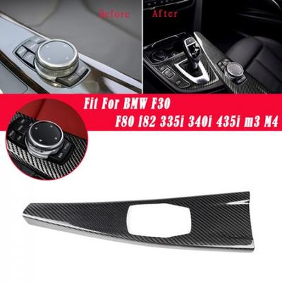 ABS Karbonfaser-Stil Multimedia-Panel Abdeckung Zierleiste Für BMW 3 4 Serie F30 13-18