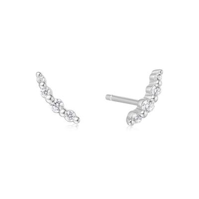 ANIA HAIE Silver Bezel Bead Stone Stud 925 Silver Earrings E065-01H