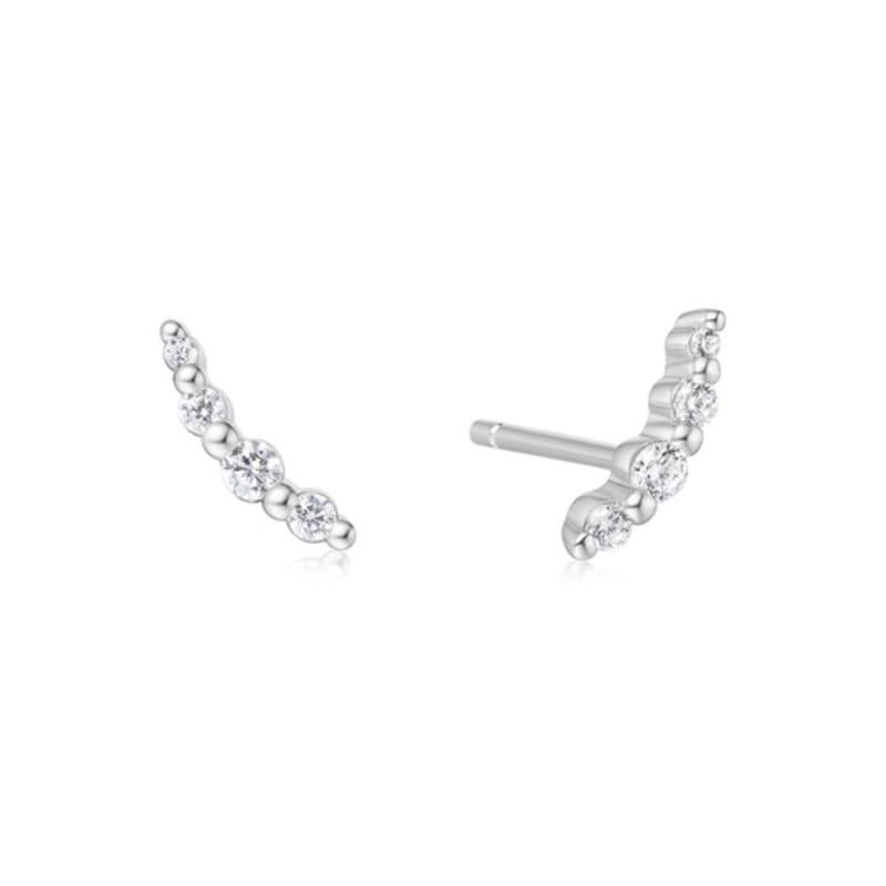 ANIA HAIE Silver Bezel Bead Stone Stud 925 Silver Earrings E065-01H