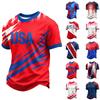Men's Casual Printed Crew Neck Lightweight Breathable Short Sleeve Shirt for Daily Wear and Outdoor Activities