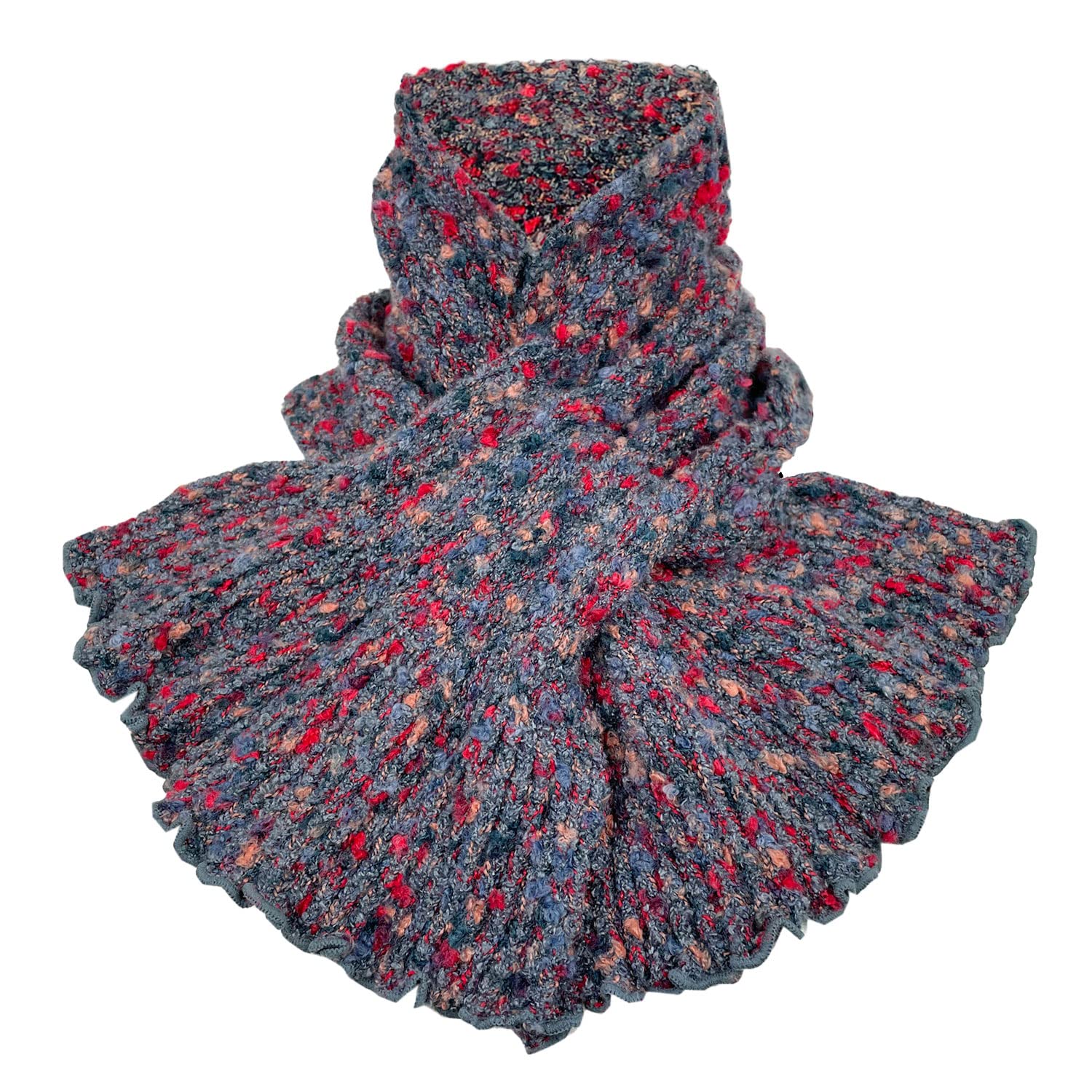 

TERAICHI Insert Neck Petite Cross Insert Mixed Pattern Mini Scarf Warmer, Scarf, Scarf, Scarf, Women s (Gray) серый