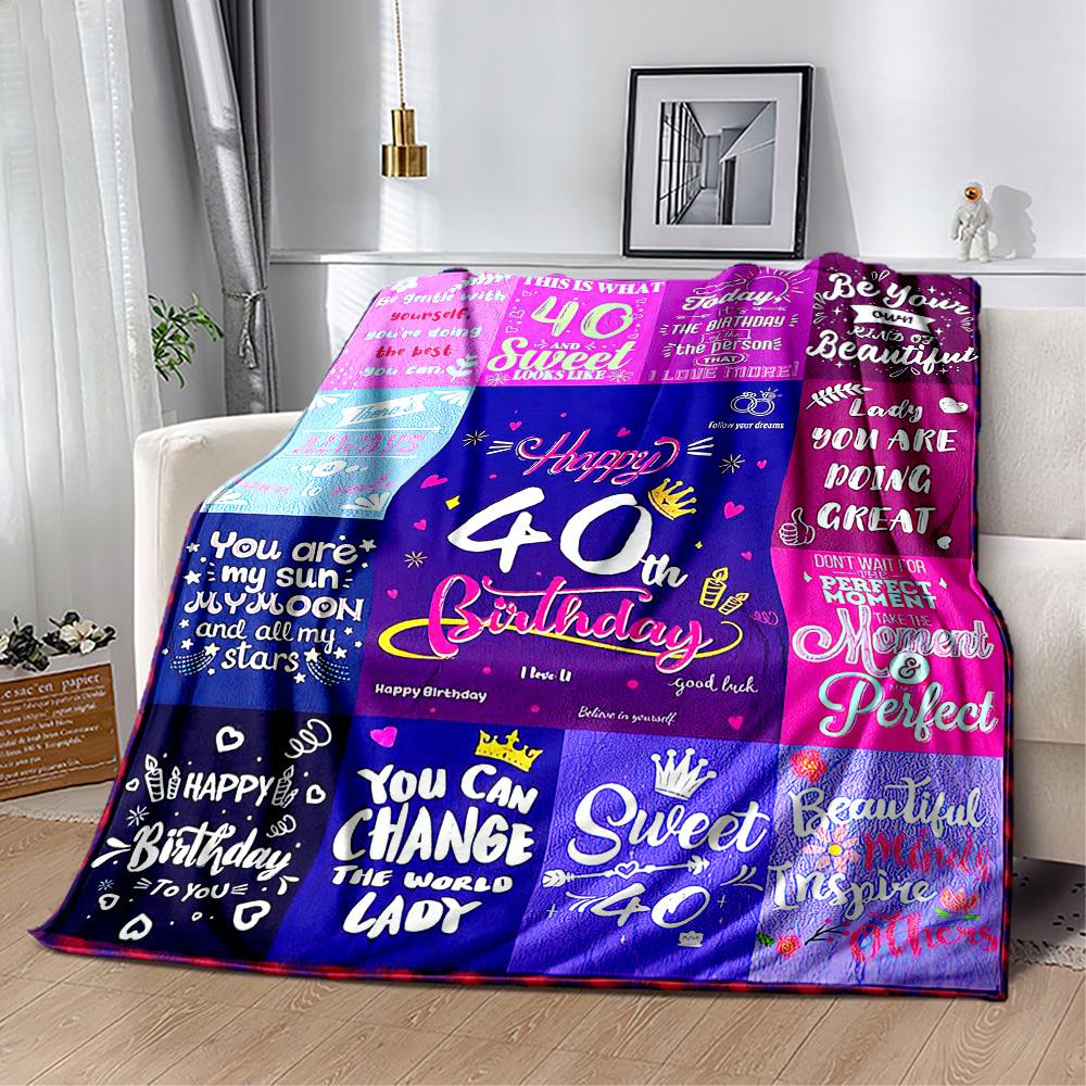 Fifty Fabulous Milestones flannel,Lightweight,Flannel Blanket,Comfortable Blanket, Sofa Blanket, gift blankets,Holiday gift blanket Blankets