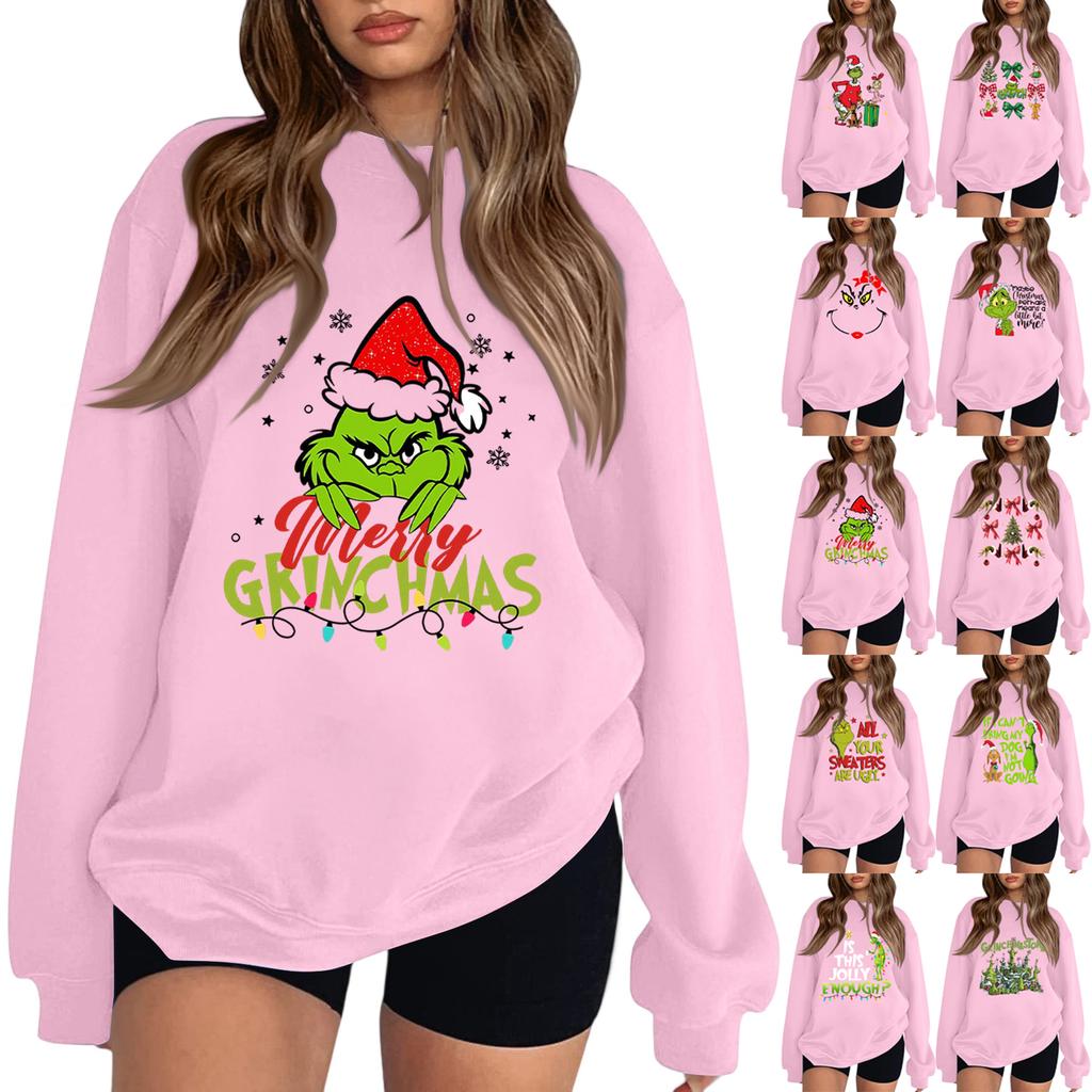 Crewneck Sweatshirt For Women Fall Graphic Sweatshirts Vacation Long Sleeve Drop Shoulder Pullover