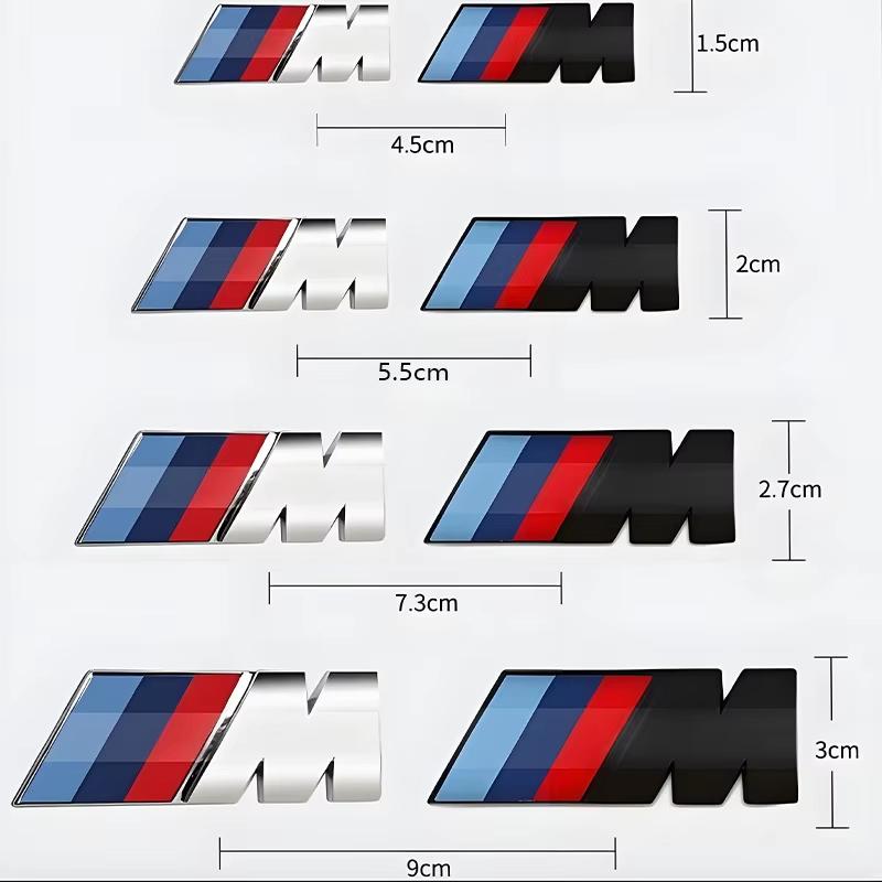 FD23-1Pcs M Logo ABS Sticker Car Fender Side Emblem For BMW M1 M5 M4 M6 M2 M3 M7 G01 F30 F48 E83 F39 F10 Rear Trunk Badge Accessories