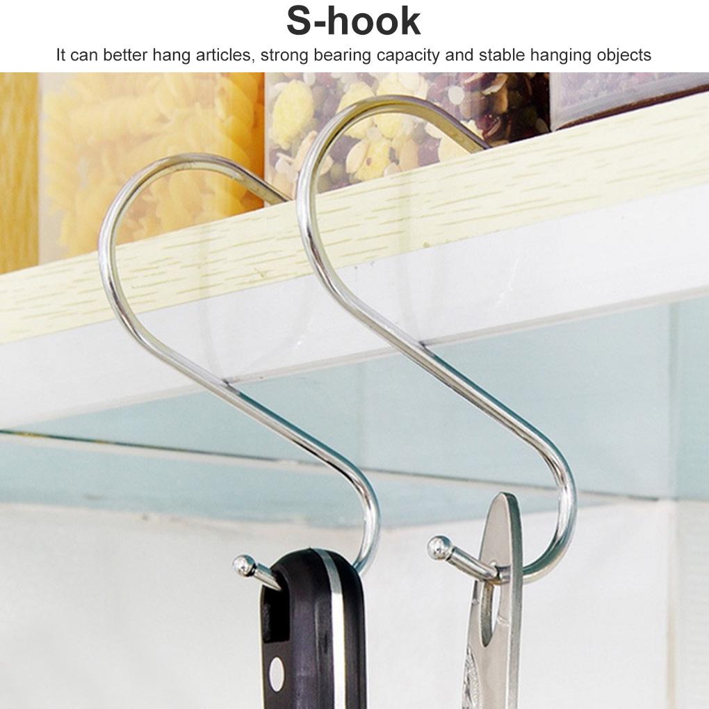 20Pcs S Hooks Kitchen Clothes Hangers Hanging Tools for Plant Pan Pots Utensils