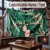 Coperta Morbida e Accogliente con Tema Foresta di Funghi Testo Personalizzato con Nome per Divano Letto Casa
