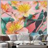 Blumen-Wandteppich Botanische Wanddekoration Blumen-Wandkunst Natur-Ästhetik Raumteiler Böhmische Dekoration Schlafzimmer-Kulisse