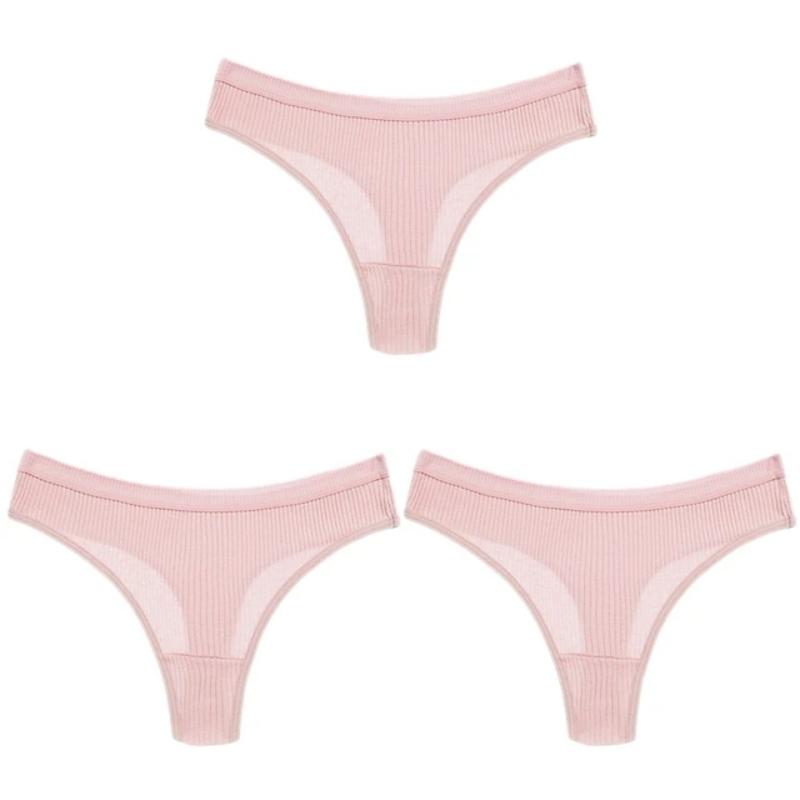 3Pcs Women Cotton Panties Fashion V Waist Underpants Sexy Girls Briefs M-2XL Low-Rise Ladies Underwear Women's Lingerie