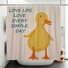 Korean Style Bathroom Shower Curtain Simple Bathtub Shower Curtain Polyester Waterproof Bathroom Partition Curtain With Hooks