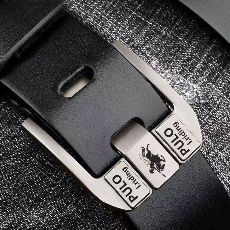 

Ремень мужской кожаный ремень с автоматической пряжкой для молодежи среднего возраста повседневный ремень для брюк в корейском стиле 130 чёрный