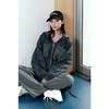 Lap Woven Mix Punto Zip-Up Hoodie Aq3Wz872