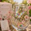Bienen Glas Teetasse Blume Vogel Muster Becher Kreativer Geprägter Glasbecher Geschenke