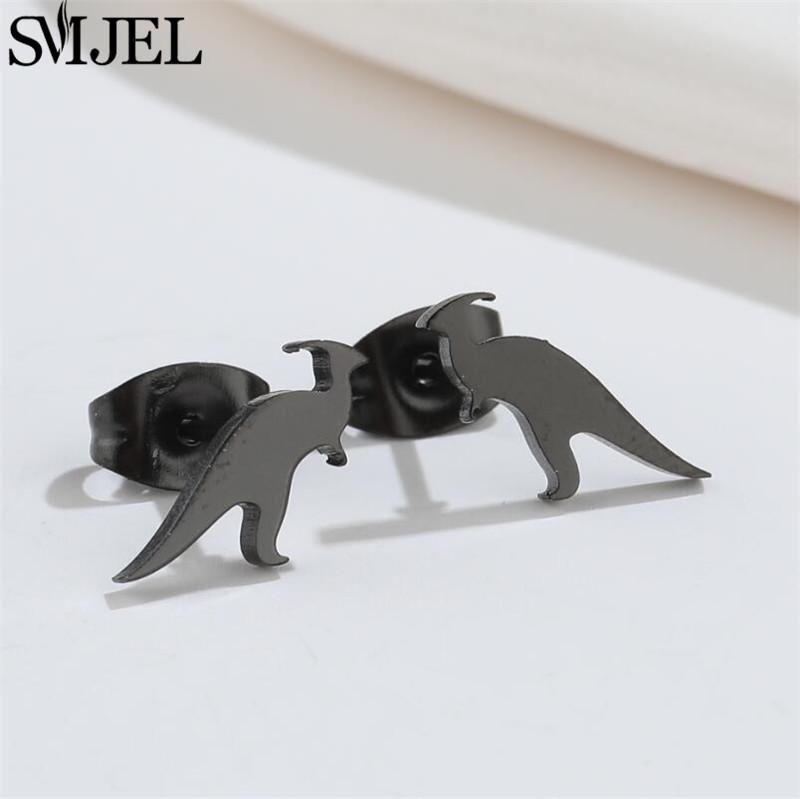 Cartoon Animal Design Dinosaur Stud Earrings for Girls Daily Jewelry Funny Tyrannosaurus Earings Mini Ear Jewelry Party Gifts