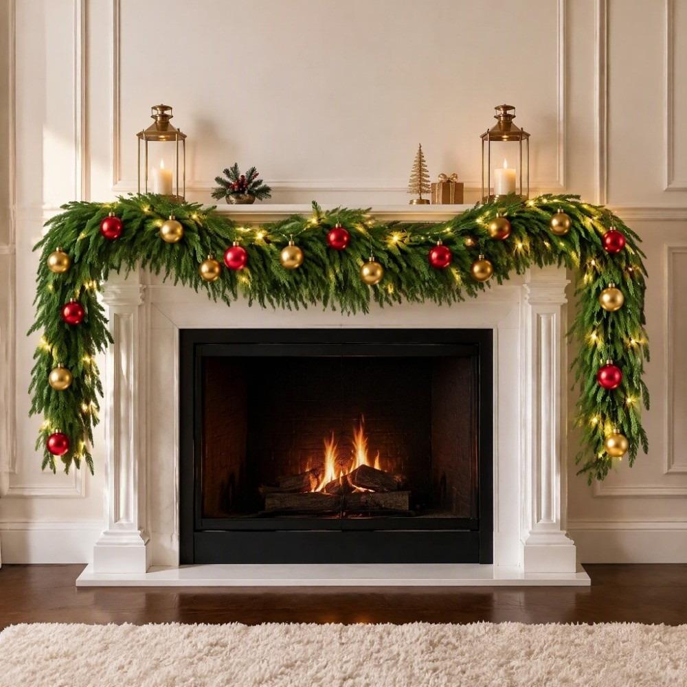 Pine Needles Realisticl Green Garland Christmas Decoration Garland Christmas Decorations