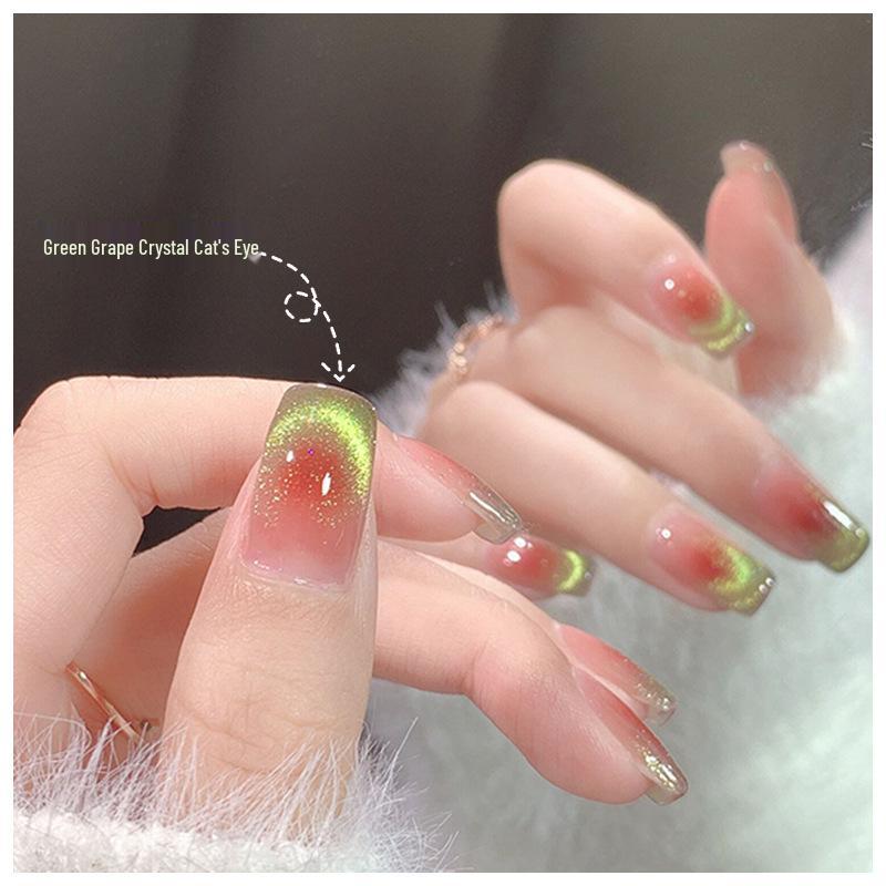 2025 Spring/Summer Smoked Plum Dragon Fruit Cat Eye Nail Gel