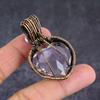 Natural Kunzite Gemstone Handmade Copper Wire Wrap Pendant Jewelry 2.09" z9M63