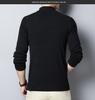 Men's Autumn Winter Round Neck Semi-High Neck Sweater - Middle-Aged & Young Knitted Base Layer Shirt