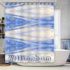 Blue Snowflake Shower Curtain with Personalized Name for Bathroom Decor Waterproof Fabric Perfect Gift Ideas (Willingham)