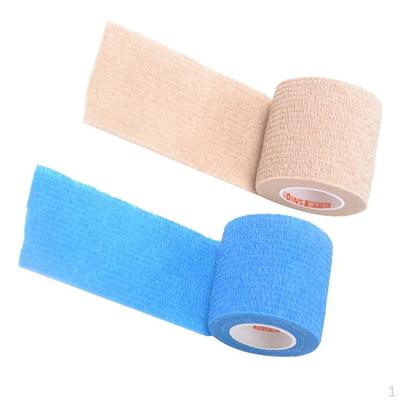 2Pcs 5cm Self Adhesive Wrist Brace Ankle Joints Bandage Tape Blue / Skin Color