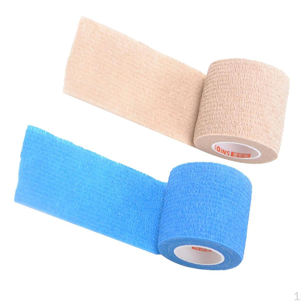 

2 шт. 5 см Самоклеящийся бандаж для запястья и голеностопных суставов Синий / Цвет кожи