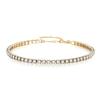 Lucliss 316L Cubic Zirconia and CZ Bracelet, Hypoallergenic, Surgical Stainless Steel Tennis Bracelet, Gold