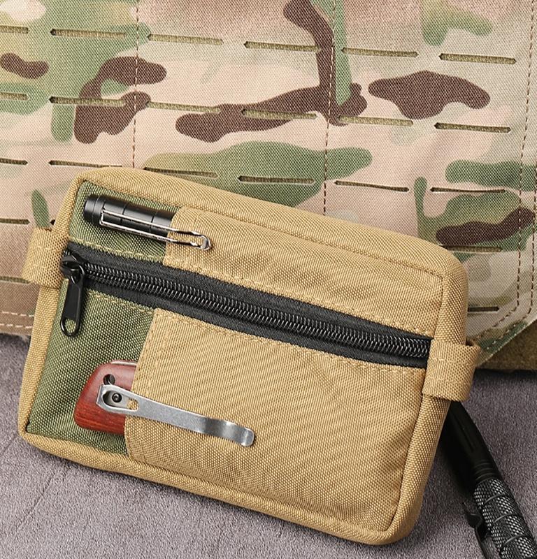 Tactically Storage Pouch Mini Portable Coin Purse Wallets Travel Zipper Belt Bag