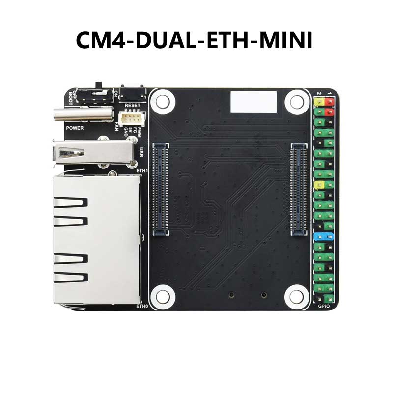 Raspberry Pi Compute Module 4 CM4 IO Board Dual Gigabit Ethernet Mini Router Board 40PIN GPIO Header