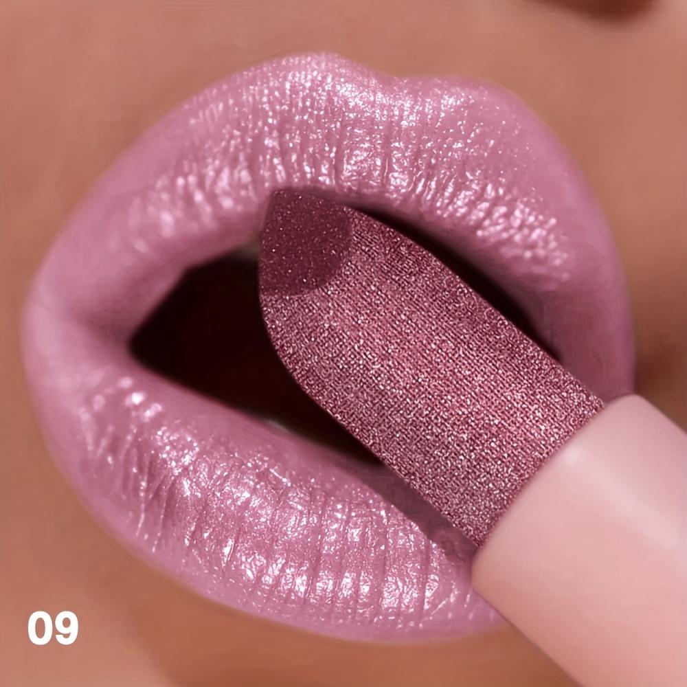 Wasserdichter Feiner Glitzer-Lippenstift, Langanhaltendes Nicht Ausbleichendes Lipgloss, Klebt Nicht am Glas Nicht Klebrig, Geeignet für Bühnen-Rollenspiel-Lippen-Make-up